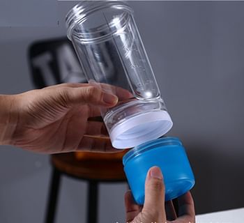 Protein Shaker Bottle, Non-Slip 2 Layer, Leak-Proof Blender Bottle with Supplement Storage Compartment Pack of 3