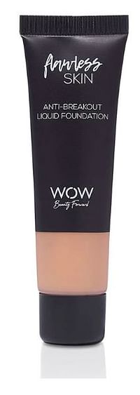 WOW BEAUTY FORWARD FLAWLESS SKIN ANTI-BREAKOUT LIQUID FOUNDATION - DEEP ALMOND