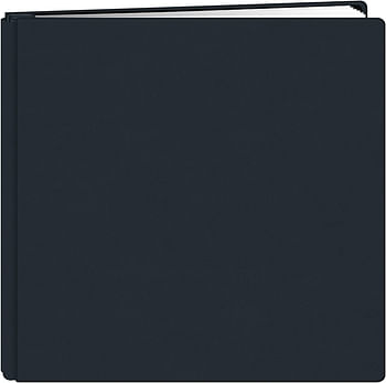 Pioneer 12-Inch by 12-Inch Family Treasures Deluxe Fabric Postbound Album, Midnight Blue