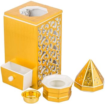 Almarjan FB01-T502-TS467 Home Fragrance, Gold and White