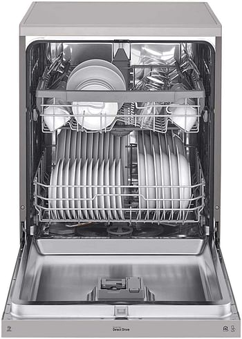 LG 9 Programs 14 Place settings Free Standing Dishwasher, Platinum Silver - DFB512FP