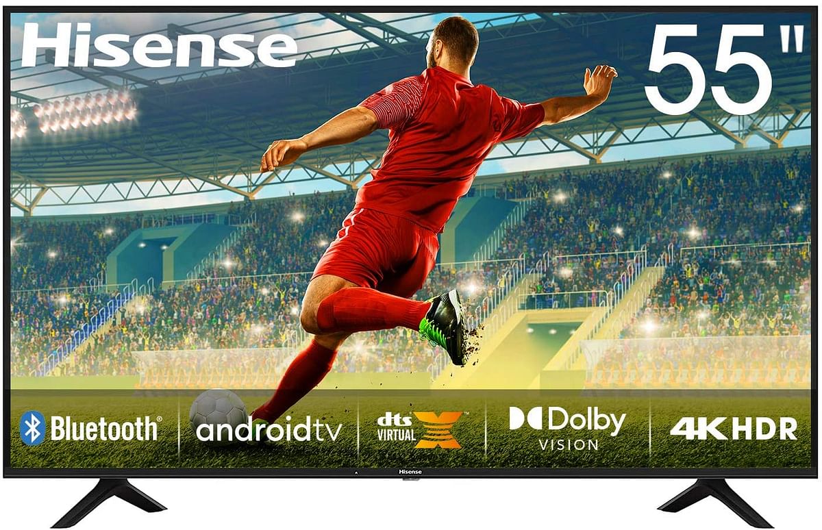 Hisense 55 Inch 4k Full UHD Smart TV Android 9.0 HDR Bluetooth 5.0, 55B7206UW