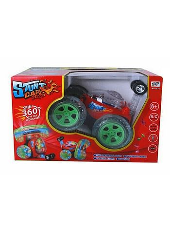 Stunt Car Rotating Spin 360° Flips RC Car Toy With Light & Music (Red)