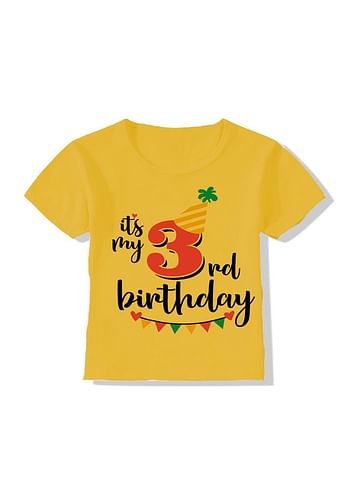 Its My 3rd Birthday Party Boys and Girls Costume Tshirt Memorable Gift Idea Amazing Photoshoot Prop  - Yellow