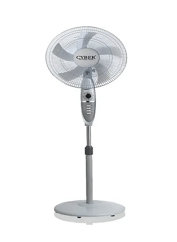 16 Inch Stand Fan With Powerful 5 Blades 60 W CYSF1735 White