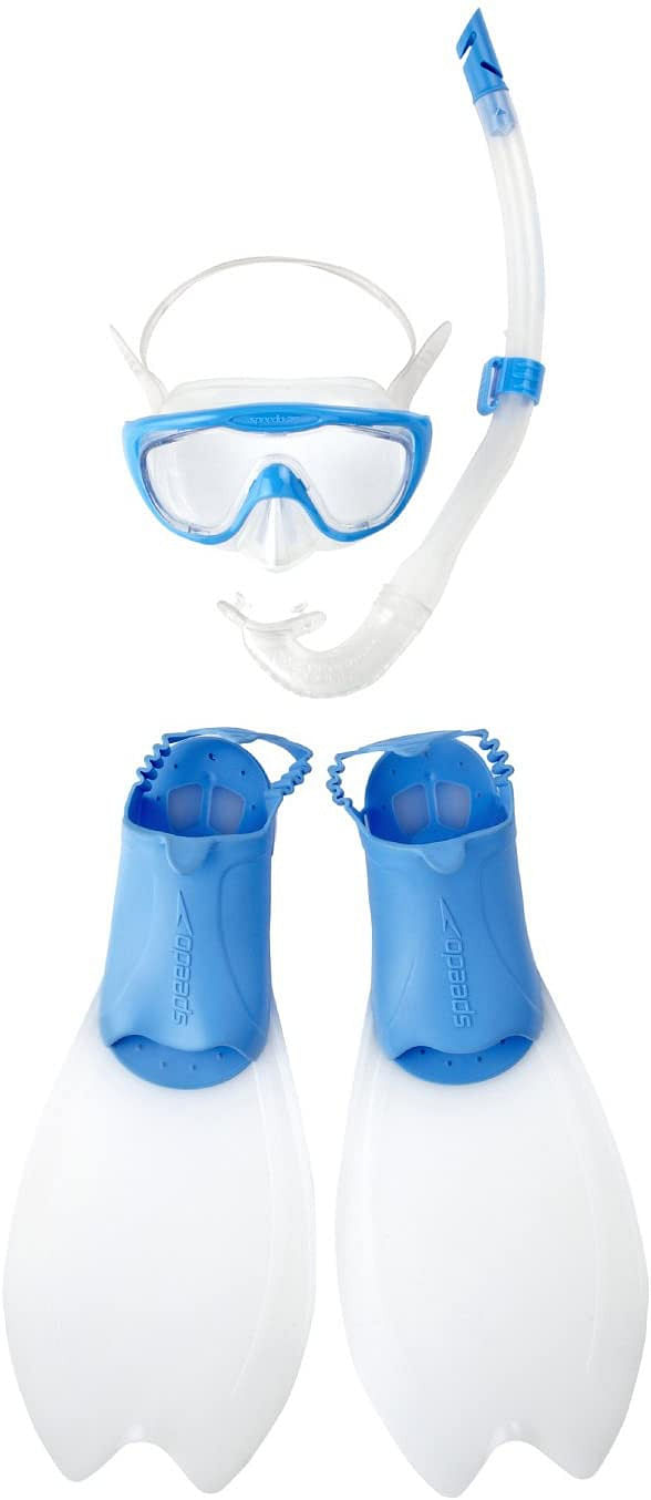 Speedo Unisex Adult Glide Junior Scuba Set - Blue, Size 36