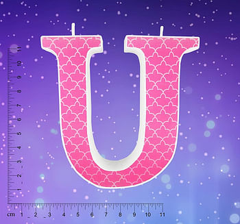 Unique Candle Letters Candle U Model Hpwi - Pink