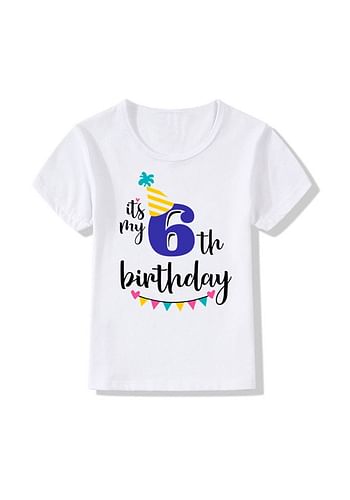 Its My 6th Birthday Party Boys and Girls Costume Tshirt Memorable Gift Idea Amazing Photoshoot Prop  - Blue