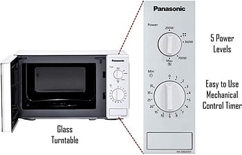 Panasonic 20Liter Solo Microwave Oven & Mechanical Knob control White Color NN-SM255W