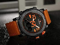 Naviforce Casual Watch For Men Analog-Digital Leather - nf9094