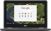 Dell 3189 Convertible Chromebook 11.6 inches HD IPS Touch Screen Intel Celeron N3060 Up to 2.48GHz 4GB Ram 32GB SSD HDMI WiFi Webcam Chrome OS - Grayish Black