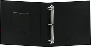 Pioneer T-811CBFBK  8 1/2 Inch by 11 Inch 3-Ring Fabric Frame Cover Memory Binder, Deep Black