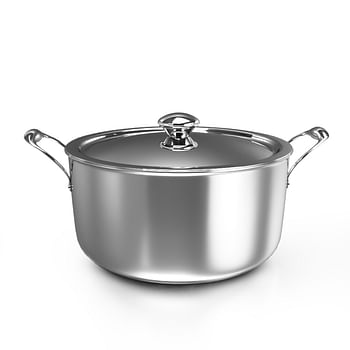 DELICI DTSP 24 Tri-Ply Stainless Steel Saucepan with Premium SS Handle