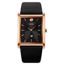 SKMEI 9256 Fashion Design Quartz Watches Men Water Resistant Luxury Date & Time RG/Black