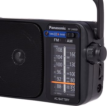 Panasonic RF-2400D Panasonic RF-2400D Portable Radio AM/FM 2Band Receiver Black