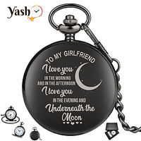 Yash Retro Style I Love You Quartz Pocket Watch For Girlfriend - Signature Gift