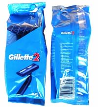 Gillette Blue II Disposable Razors  (Pack of 5 Pieces)