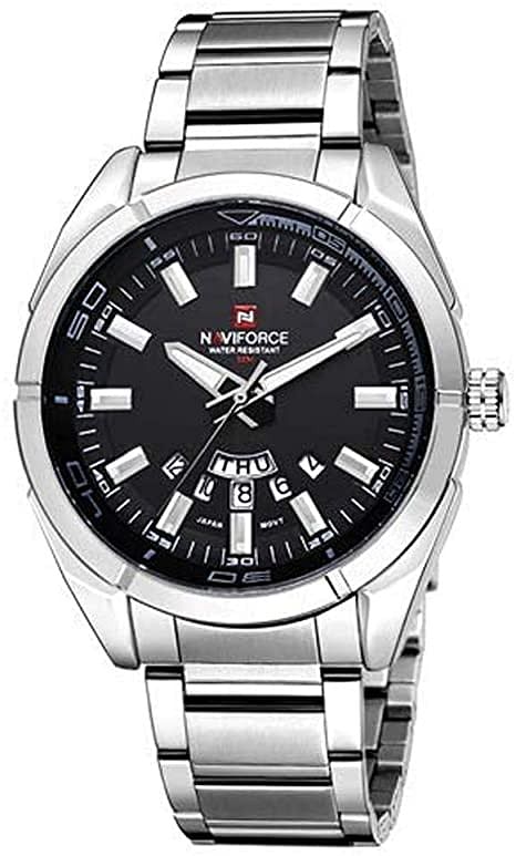 NAVIFORCE 9038 Steel Band Men s Watch with Calendar Week Watch