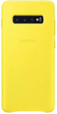 Samsung S10  Leather cover YELLOW