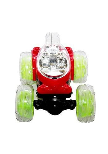 Stunt Car Rotating Spin 360° Flips RC Car Toy With Light & Music (Red)