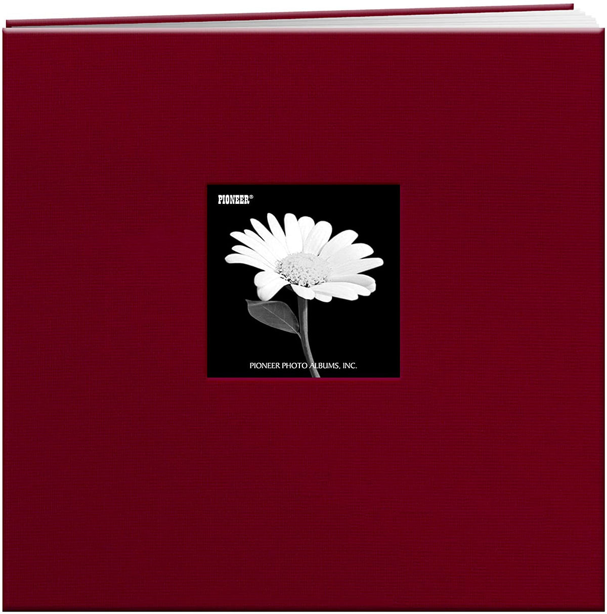 Pioneer MB10CB-FECBG 12-Inch by 12-Inch Book Cloth Cover Postbound Album with Window, Burgundy