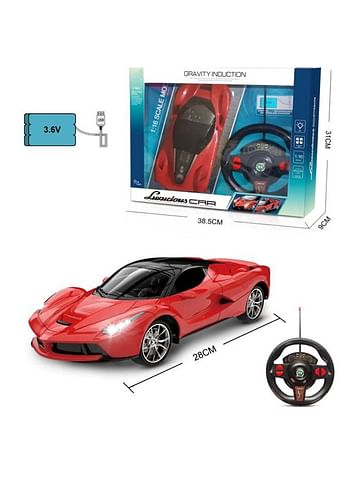 Gravity Induction Remote Control Luxurious Toy Car Scale 1:16 (Red)