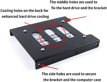 2 Pack HDD/SSD Mounting Bracket,2.5 to 3.5 Adapter,Hard Disk Drive Holder