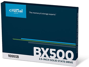 CRUCIAL CT1000BX500SSD1 1TB BX500 2.5-inch Serial ATA 3D NAND Internal Solid State Drive, Black