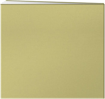 Pioneer 8 Inch by 8 Inch Postbound Fabric Frame Cover Memory Book, Soft Yellow