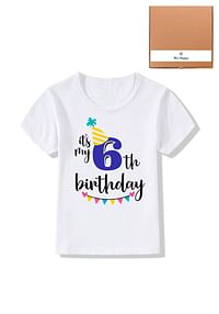 Its My 6th Birthday Party Boys and Girls Costume Tshirt Memorable Gift Idea Amazing Photoshoot Prop  - Blue