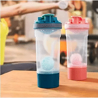 780ML Protein Shaker Bottle with Mixball and 200cc Storage Jar Blender Bottle Fitness Gym Shaker Bottle