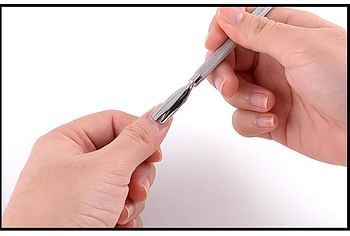 KeyZone 4pcs Professional Nail Art Cuticle Pusher Spoon Durable Manicure Pedicure Tool Kit
