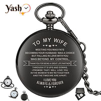 Yash Retro Style I Love You Quartz Pocket Watch For Wife - Signature Gift