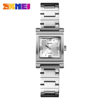 Skmei 1388 Quartz Ladies Watch Waterproof Women Bracelet  Stainless Steel - Silver