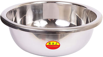 Raj Silver Touch Mixing Bowl - 55 cm, MBS055,Silver