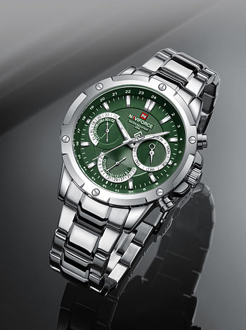 NAVIFORCE NF9196S Golden Men's Quartz Watch Stainless Steel Wristwatch - S/GN