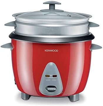 Kenwood Rice Cooker with Steamer, RED, 1.8 litre, RCM44.000RD