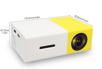 YG-300 Mini Portable (600 Lumens Video 1080P)High Resolution LED Projector