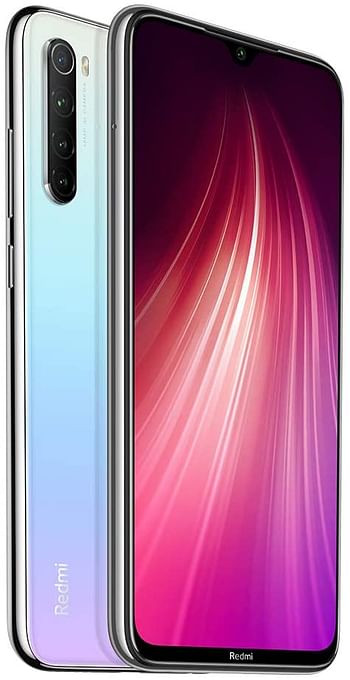 Xiaomi Redmi Note 8 Smartphone, Dual SIM, 128GB, 4GB RAM, Moonlight White