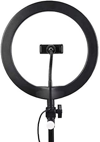 10 Inches Selfie Ring Light with 210CM Long Tripod Stand & Cell Phone Holder - Ring Light for iPhone Android, Light Stand for Live Stream/Makeup, YouTube Video Photography(210CM)
