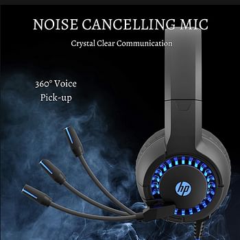HP DHE-8011 WIRED GAMING HEADSET WITH MIC - BLACK