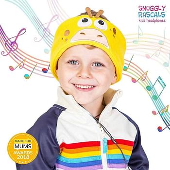 SNUGGLY RASCALS Ultra-Comfortable & Size Adjustable Headphones for Kids - Giraffe