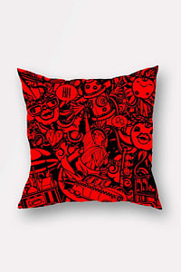 Bonamaison Double Side Printed Decorative Throw Pillow Cover, Multi-Colour, 45 x 45 cm, BNMYST2014