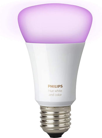 Philips Hue UAE White and Colour Ambiance LED Smart Bulb, Bluetooth & Zigbee compatible ( Hue Bridge Optional ), Works with Alexa & Google Assistant