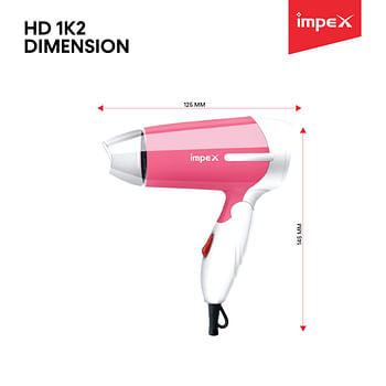 Impex HD 1K2 700W Hair Dryer with Speed Selector & Cool Shot Function