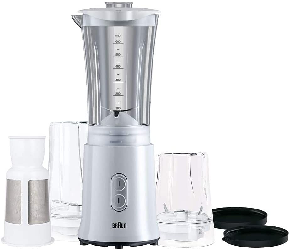 Braun Power Jug Blender With Chopper And Grinder 600 Watts, 2 Speed Control JM 3033