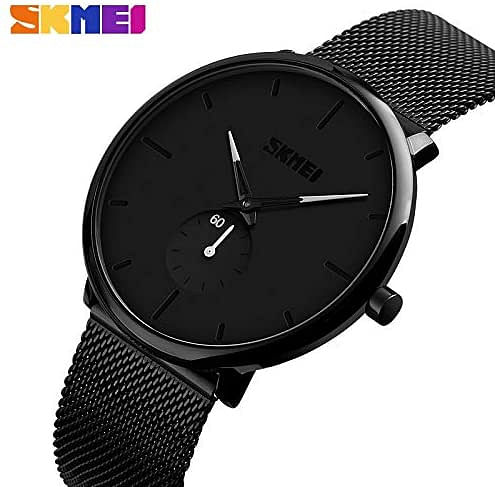 SKMEI 9185 Fashion Quartz Stainless Steel Waterproof Casual Watch for Men