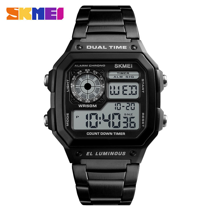 Skmei Sport Watch For Men Digital Stainless Steel - 1335 Black