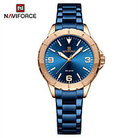 NAVIFORCE NF5022 Rose Gold Female Quartz Small Dial Luminous Luxury Wrist Watch  RG/BE/BE