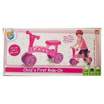 Childs First Ride On Riding Cycle Toy | Cute Scooter For Girls - Pink